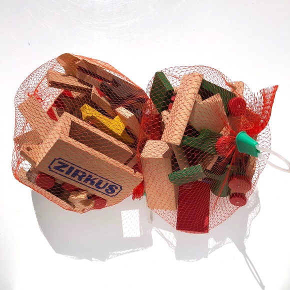 vintage Lot 2 sets East Germany Wooden Play Set Children Toy Circus Station - Picture 8 of 12